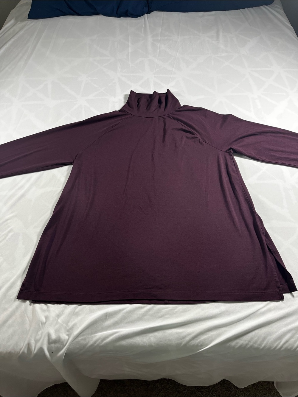 J. Jill Luxe Supima Everyday Turtleneck Tunic Women’s 2X Plum Colored EUC